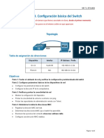 Práctica 9. Configuración Básica Del Switch