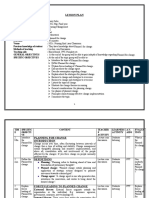 LESSON PLAN On Planning For Changes