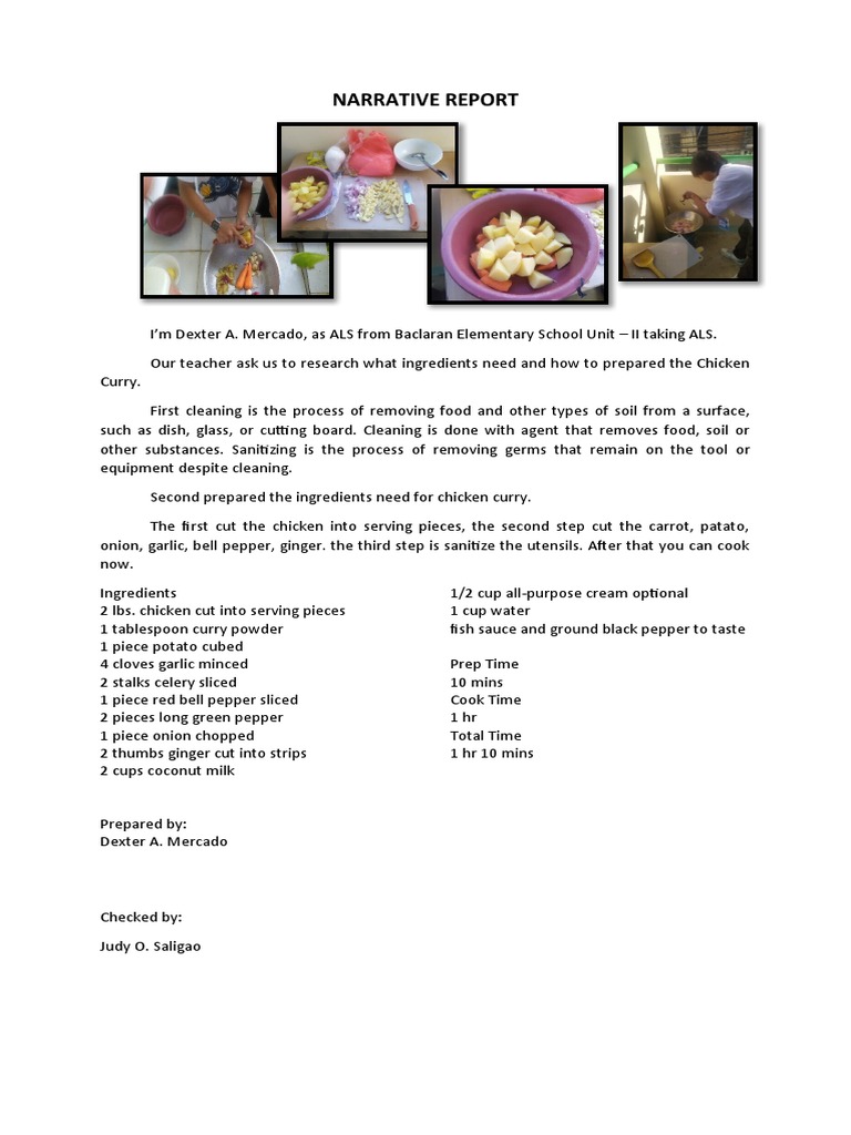 Chicken Curry Recipe and Preparation Guide | PDF
