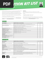DofE Gold Expedition Kit List 2025 | PDF