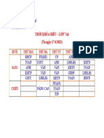 Thời Khóa Biểu - Lớp 7A6 (Từ ngày 17/4/2023)