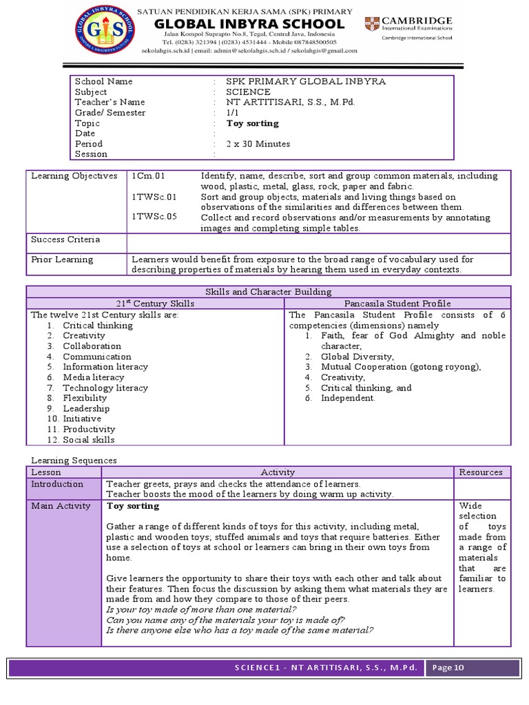 1 4 the science of my toys pdf learning literacy