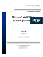 Microsoft Aktif Dizin Güvenliği Kılavuzu: Doküman Kodu: BGT-1002