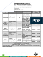 Cronograma de Actividades - Magnitudes 2019