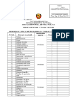 Lista de Necessidades 2023