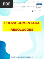 AV1 8º Ano - Álgebra (Gabarito)