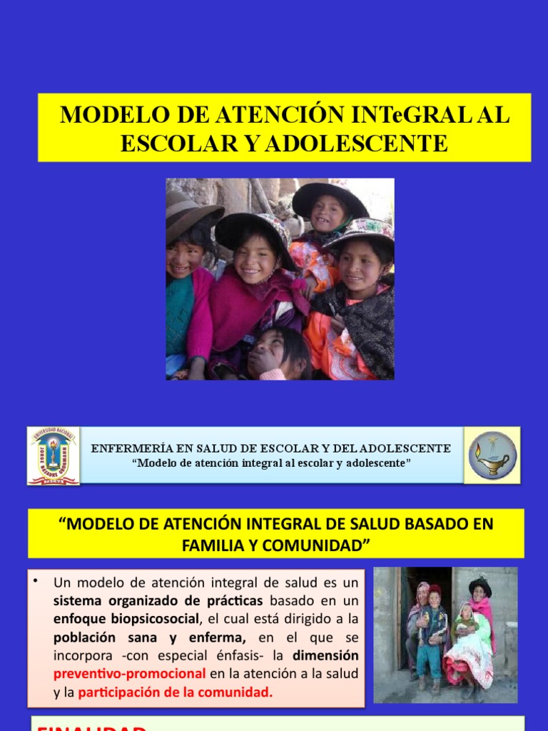 Modelo de Atención Integral Al Escolar y Adolescente | PDF ...