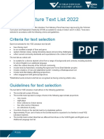 2022 Literature Text List