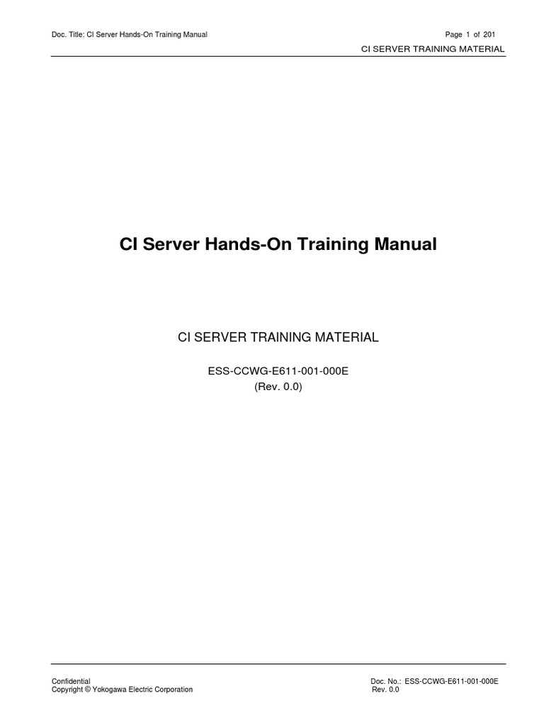 ESS-CCWG-E611-001-000E - CI Server Hands-On Training Manual - R0.0 ...