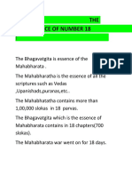 THE SIGNIFICANCE OF NUMBER 18 IN MAHABHARATA