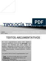 Tipología Textual: Lengua Española Y Literatura