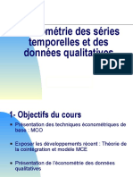 Econométrie Des Séries Temporelles Et Des Données Qualitatives