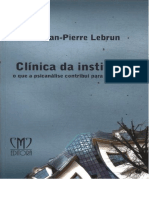 Lebrun, Jean Pierre -Clínica da instituição-