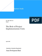 The Role of Project Implementation Units: Special Evaluation Study