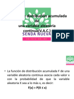 Función distribución acumulada variable aleatoria continua (FDA VAC