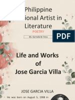 Philippine National Artist in Literature: Poetry