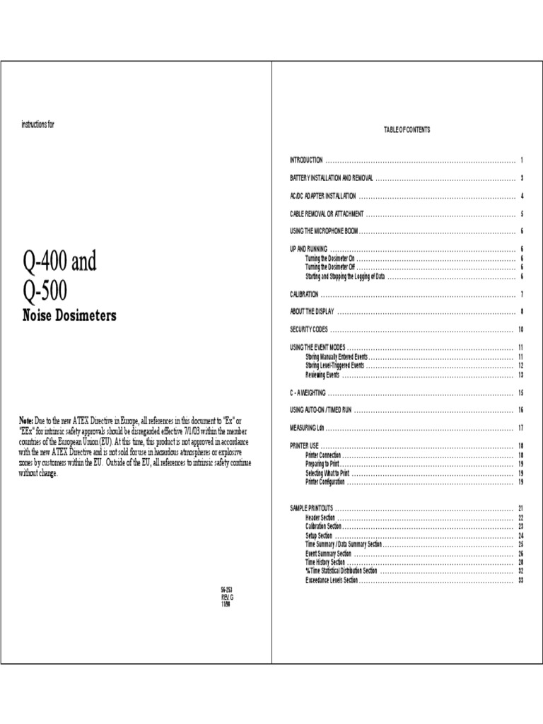 Q-400 and Q-500 Dosimeter Manual | PDF | Electrical Connector ...