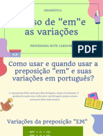 Em + Artigos Definidos