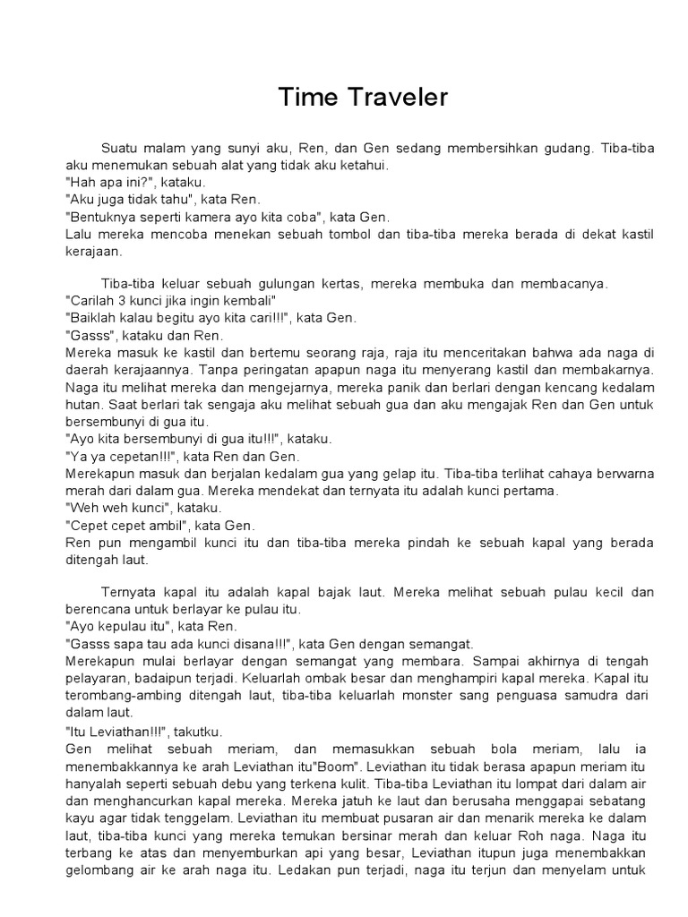 Time Traveler | PDF | Agama & Spiritualitas | Fiksi Misteri, Thriller ...