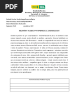 Modelo Relatório Individual Berçario 1 | PDF | Pedagogia