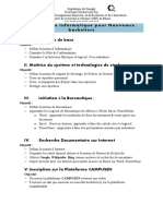 Programme Informatique Pour Nouveaux Bacheliers I. Informatique de Base