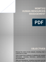 MGMT312 Human Resources Management: Topic 3: Job Analysis (Book A: Chapter 4) Lecturer: June YANG