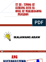 Yunit Iii: Timog at Kanlurang Asya Sa Transisyonal at Makabagong Panahon