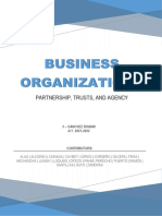 BUSINESS ORGANIZATION I: PARTNERSHIPS, TRUSTS, & AGENCY