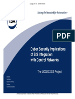 Cyber Security Implications of SIS Integration With Control Networks