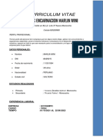 Curriculum Vitae: Domicilio en Mz.L2-Lote 37 Nueva Morococha Celular:925229968 Perfil Profecional