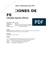 Lecciones de FE: Claudia Sacha (Perú)