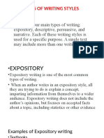 Types of Writing Styles