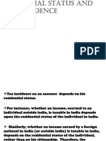 Residential Status and Tax Incedence