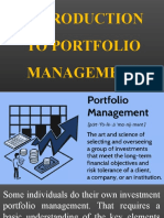 Intro to Portfolio Mgt