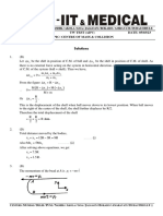 Solutions: IIT - JEE: 2024 TW Test (Adv) DATE: 05/03/23 Topic: Centre of Mass & Collision