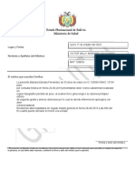Estado Plurinacional de Bolivia Ministerio de Salud