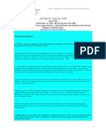 Decreto 1295 de 1994 Organizacion de Riesgos Profesionales