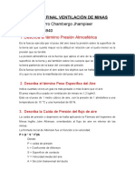 Alumno: Navarro Chambergo Jhampieer Código: 47003940: 1. Describa El Término Presión Atmosférica