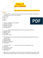 Chapter 10 Stock Valuation Questions