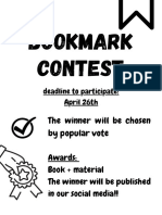 Bookmark Contest: Deadline To Participate: April 26th