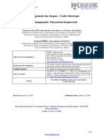 Le Management Des Risques: Cadre Théorique Risk Management: Theoretical Framework