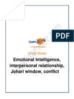 Emotional Intelligence, Interpersonal Relationship, Johari Window, Conflict