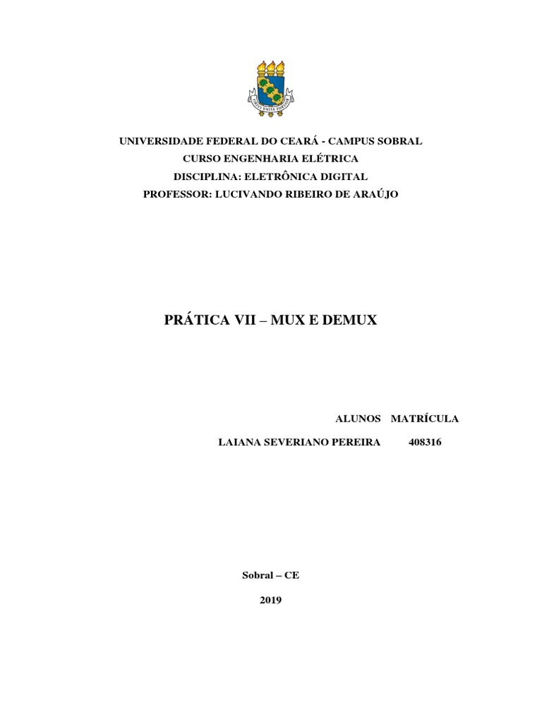 Prática de MUX e DEMUX em Eletrônica | PDF | Relé | Bens manufaturados