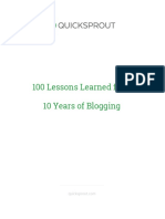 100 Lessons Learned from 10 Years of Blogging