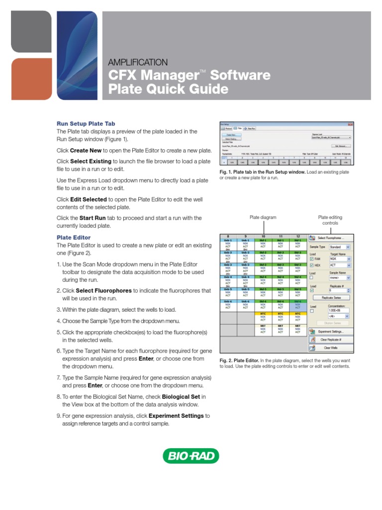 CFX Manager Software Plate Quick Guide Amplification PDF