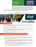 Convocatoria Licenciatura 2023