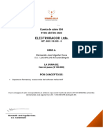 Electroracor Ltda.: Cuenta de Cobro 004 04 de Abril de 2023