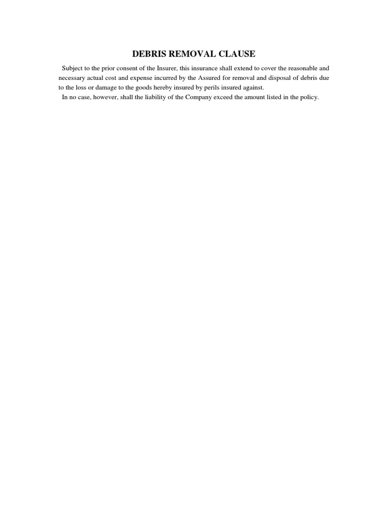 Debris Removal PDF