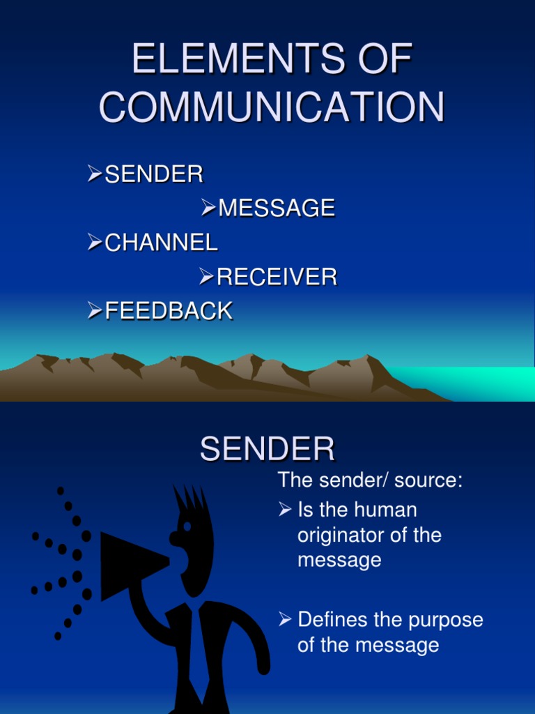 Five Elements of Communication PDF Communication