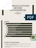 Analisis Kuantitatif Metode Potensiometri: Kimia Analisis Ii Prodi Farmasi Fakultas Kesehatan Universitashamzanwadi 2021